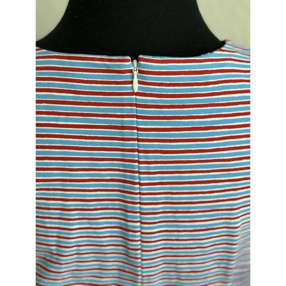 J. McLaughlin Women’s Sofia Red Blue Stripe Dress Sz S Athleisure Casual Travel - Picture 3 of 7